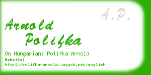 arnold polifka business card